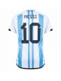 Moški Nogometna dresi replika Argentina Lionel Messi #10 Domači SP 2022 Kratek rokav